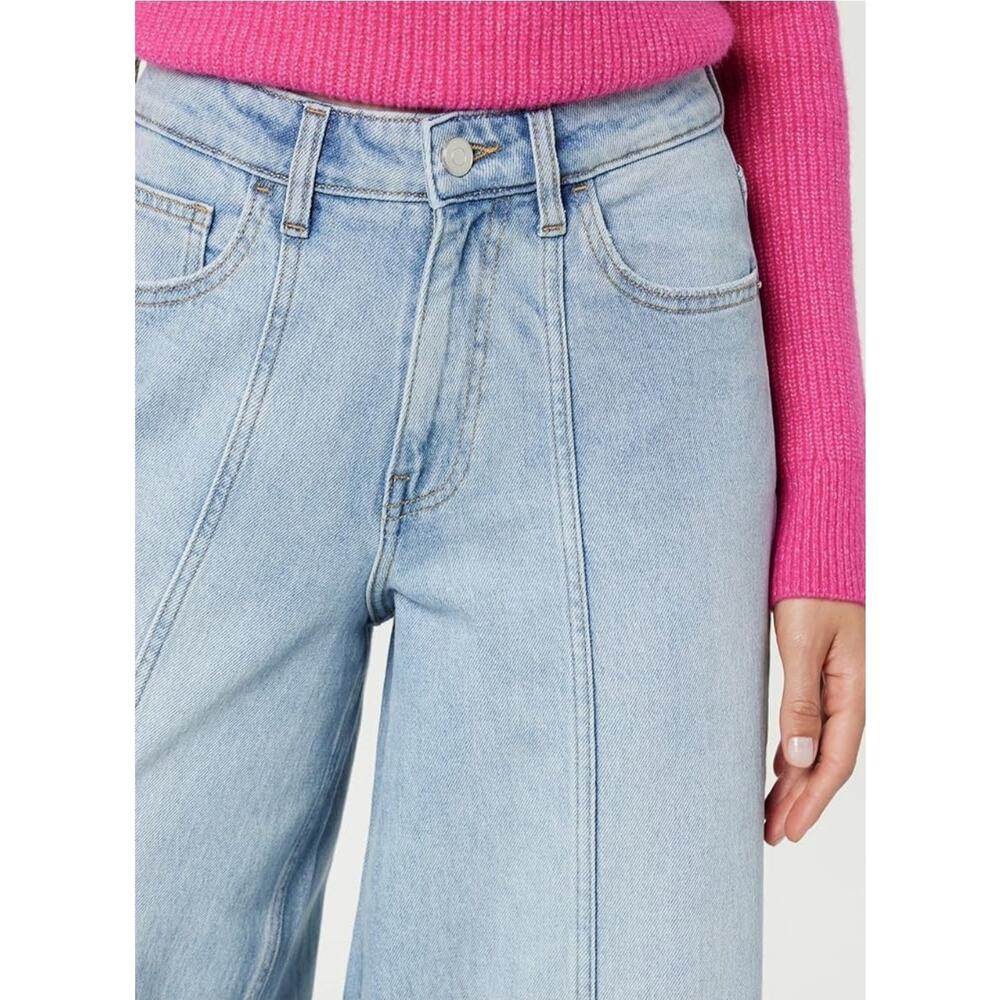 The Drop Women's Frida Relaxed Fit Jeans, Light Indigo, Size 37 or 14W - Picture 3 of 5